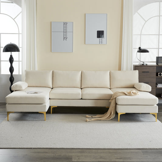 BLDUZYQTMW U-Shaped 4-Seat Linen Seat