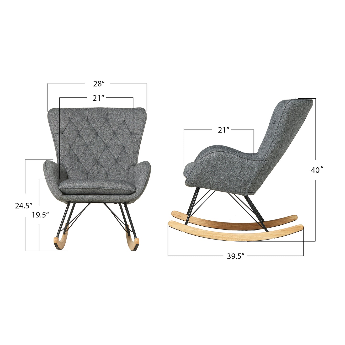 FT012-BZ Rocking Chair